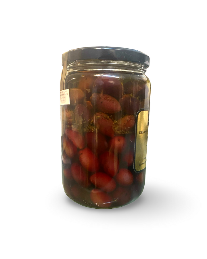 Olives Kalamata entières à l'huile d'olive et aux herbes, bio