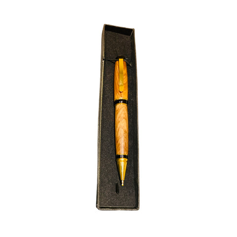 Olive wood pen - slimline ball-point, tungsten carbide