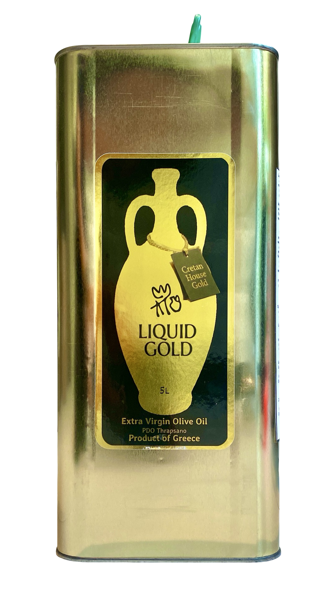 5 Litre tin of Liquid Gold's Cretan House Gold extra virgin olive oil,  PDO Thrapsano, product of Greece, 2025-2026 harvest