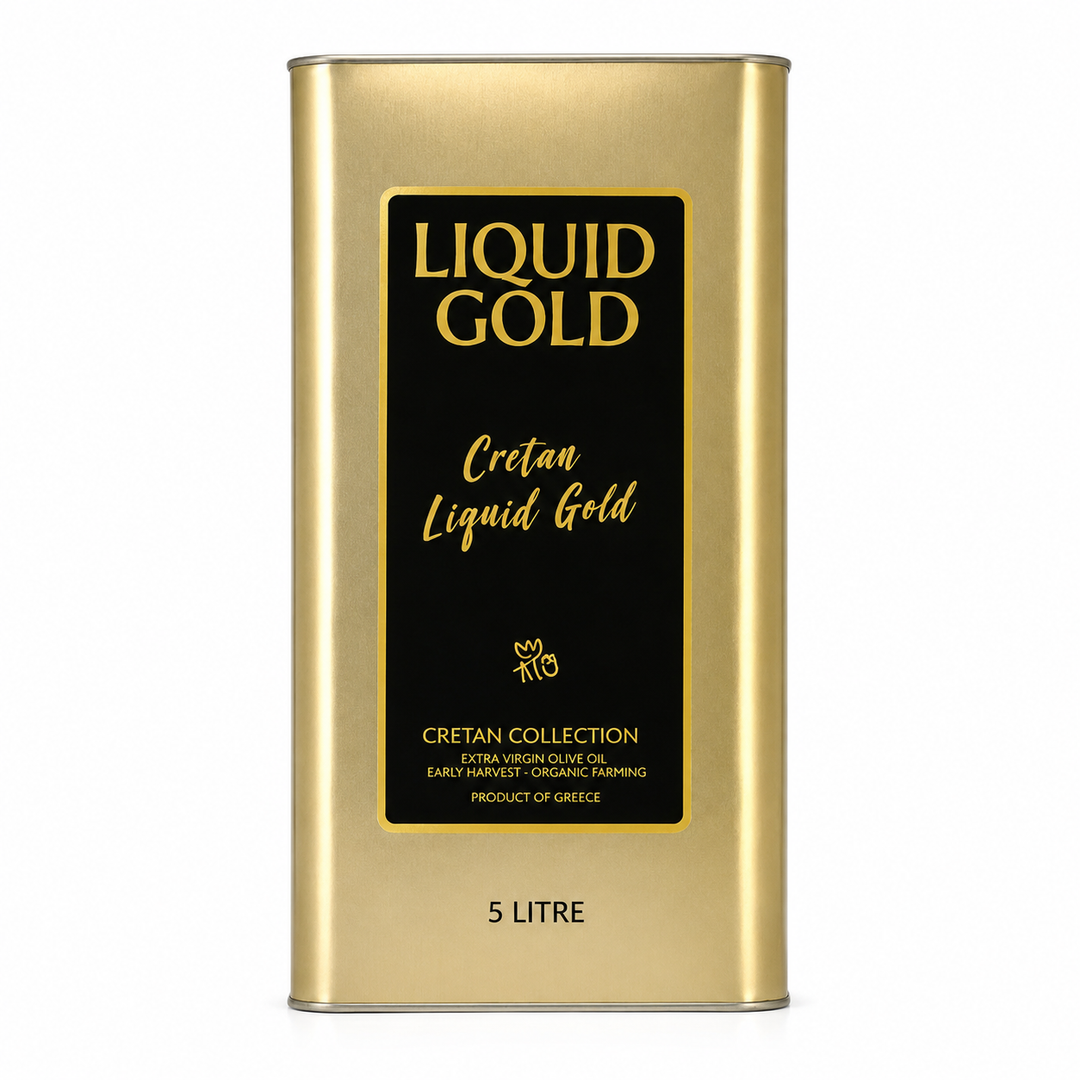 Tin of Cretan Liquid Gold Organic Extra Virgin Olive Oil 5 Litre 