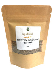 Greek organic dried thyme, from Crete, sachet 15g