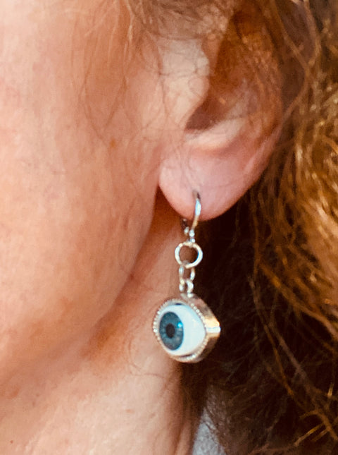 Evil Eye Earrings in stainless steel