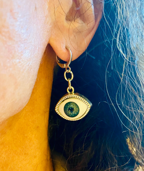 Evil Eye Earrings in stainless steel