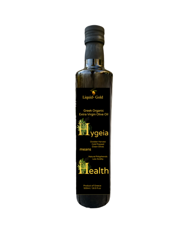 Liquid Gold 'Hygeia for Health" - Greek Extra Virgin Olive Oil, October 2024 Harvest, Very High Polyphenol