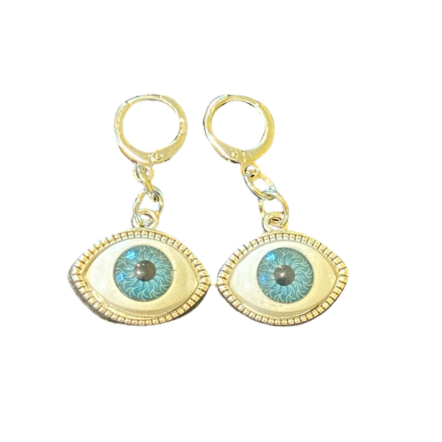 Evil Eye Earrings in stainless steel