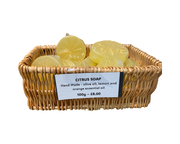 Citrus Hand Made Soap - vegetable glycerine & olive oil,with  lemon & orange essential oil 100g