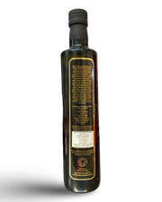 Cretan Liquid Gold organic  Greek extra virgin olive oil November 2024 harvest, polyphenols 524mg/kg, 500ml bottle, back label