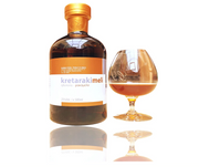 Cretan raki with a blend of wild mountain thyme and pine honeys, Kretarakimeli, 500ml bottle, 25% alc vol
