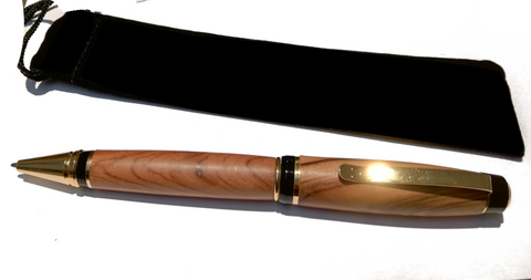 Olive wood pen - cigar shape ball-point, tungsten carbide