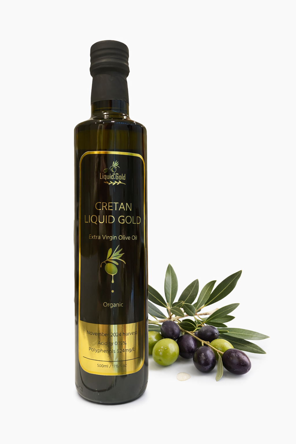 Cretan Liquid Gold Organic, premium Greek extra virgin olive oil