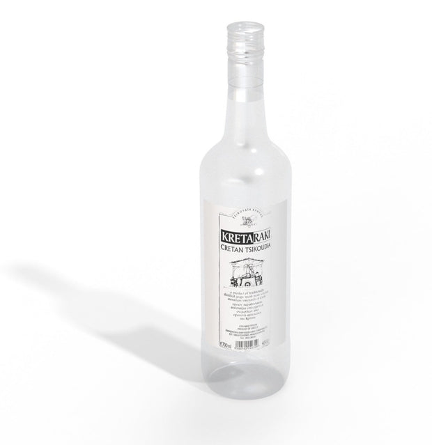 Kreta-Raki, Cretan Raki, Tsikoudia or Tsipouro, Greek spirit made from grape Marc, 40% alcohol, 700ml