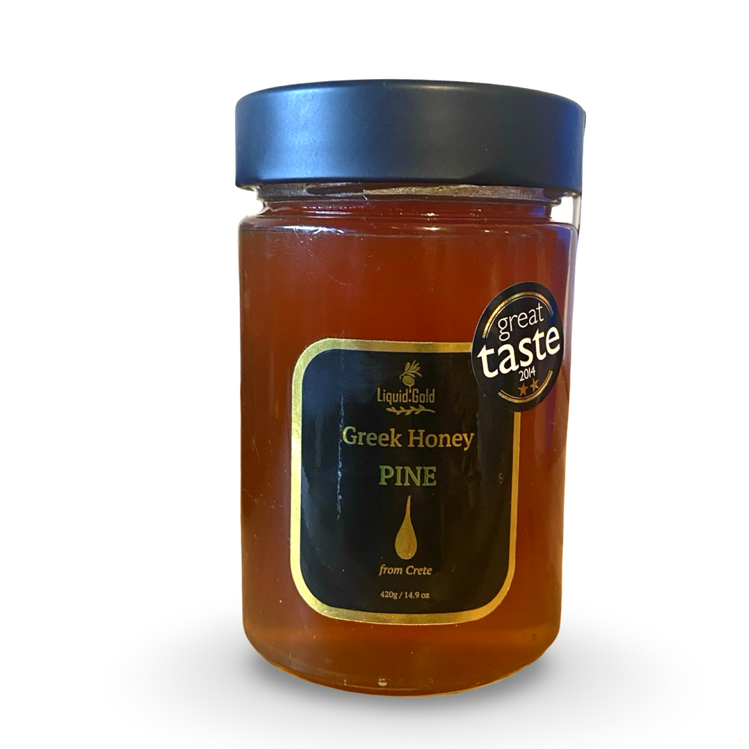 Wild pine honey from the mountains of Crete, by Liquid Gold