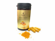 organic turmeric with black pepper, ginger and amla,  450mg capsules, 60 capsules per container