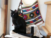 Greek Tagari shoulder bag, 100% wool, loom made (cat not included!)