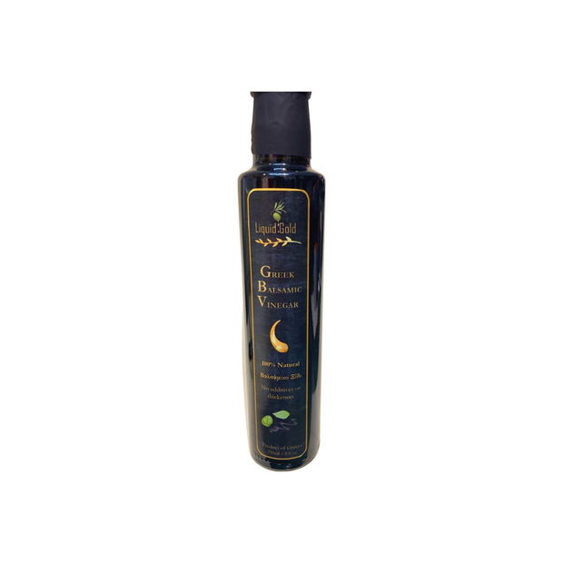 Greek balsamic vinegar, 250ml,  complex aromatic profile, and rich taste, no additives thickeners or preservatives. 