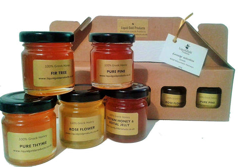 Taster gift set of 5 different Greek honeys