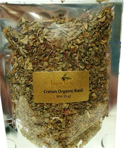 Greek dried organic basil from Crete, 15g