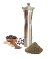 Chef Athena - Greek hand made pepper mill grinder, ergonomic, 24cm, matt nickel no 753