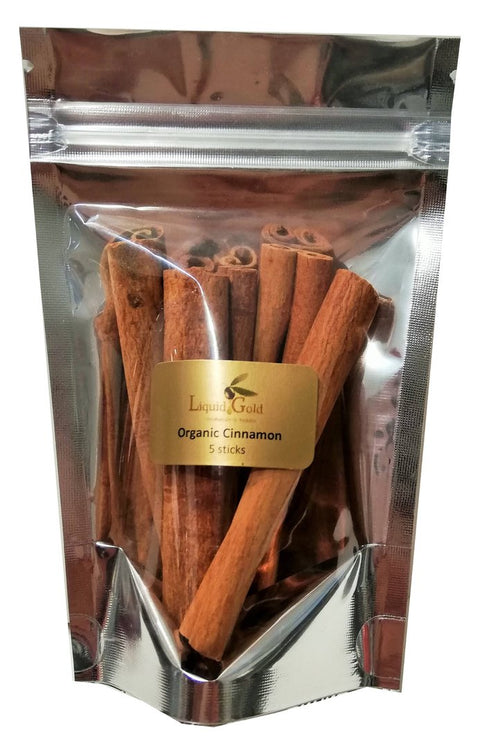Cretan organic cinnamon sticks in packet
