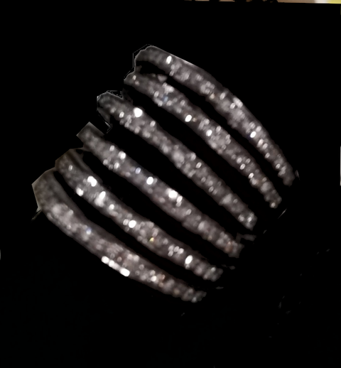 Diamonds3 - champagne pave diamond ring 0.92ct on rhodium plated silver