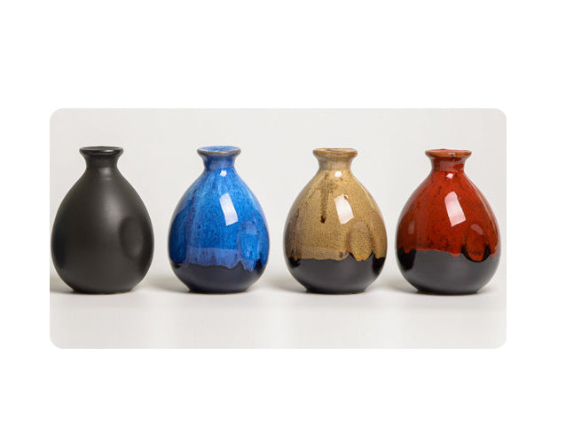 Ceramic Decanter bottle with stopper for Olive Oil,  Vinegar, Wine or Water - 500ml in 4 colours