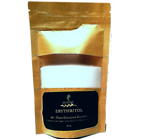 Erythritol granules, all natural sugar-free sweetener, 200 gr in packet, plant origin