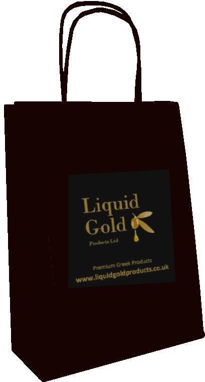 Liquid Gold black kraft large strong gift bag