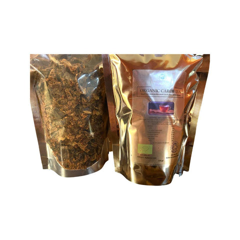 Liquid Gold Products Organic Carob Tea, hand crushed pieces, 150g bag