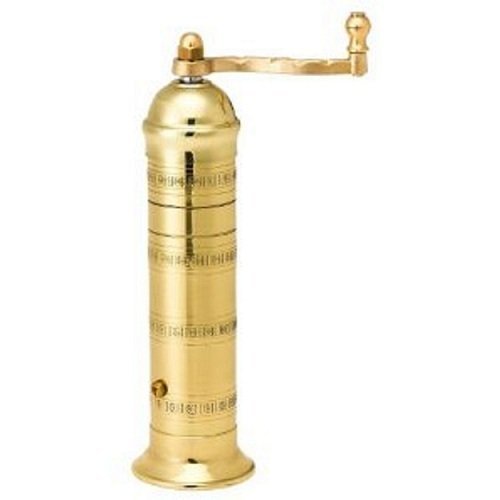 Solid brass pepper mill, handle, hand made in Greece no 104