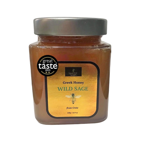 Wild Sage Honey from Crete Greece, 420 gr, Great taste award