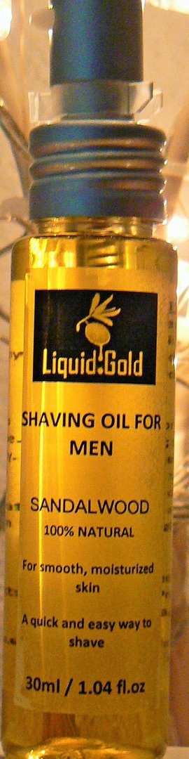 Shaving oil for men, 100% natural, sandalwood