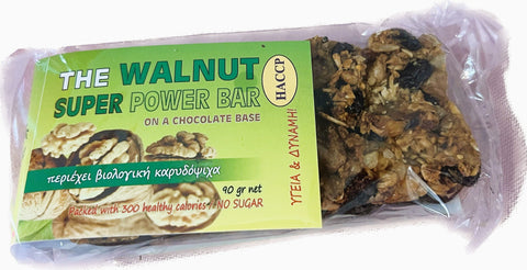 Liquid Gold organic walnut super power bar with 70% dark chocolate no added sugar, 90 g